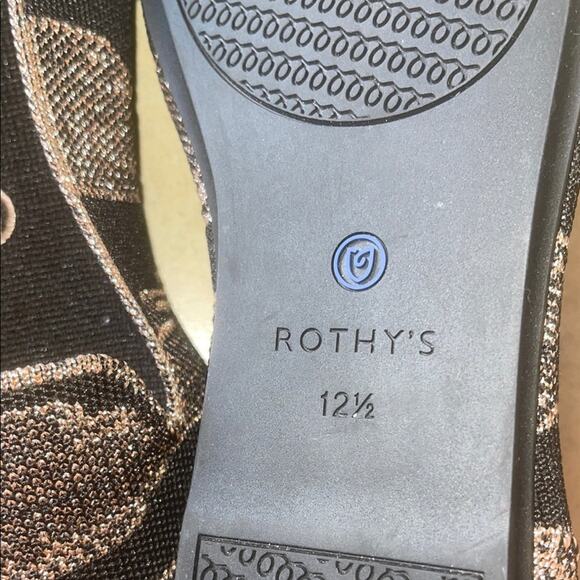 Rothy\'s gold metallic size 12,5 woman\'s loafers Shoes